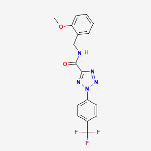 molecular formula C17H14F3N5O2 B2861652 N-(2-methoxybenzyl)-2-(4-(trifluoromethyl)phenyl)-2H-tetrazole-5-carboxamide CAS No. 1396626-41-7