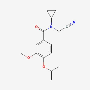 molecular formula C16H20N2O3 B2861655 N-(cyanomethyl)-N-cyclopropyl-3-methoxy-4-(propan-2-yloxy)benzamide CAS No. 1252515-51-7