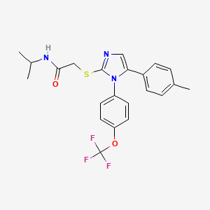 N-isopropyl-2-((5-(p-tolyl)-1-(4-(trifluoromethoxy)phenyl)-1H-imidazol-2-yl)thio)acetamide
