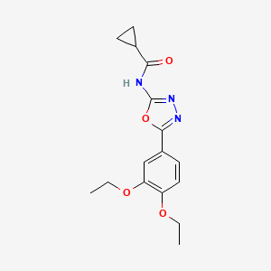 N-(5-(3,4-diethoxyphenyl)-1,3,4-oxadiazol-2-yl)cyclopropanecarboxamide
