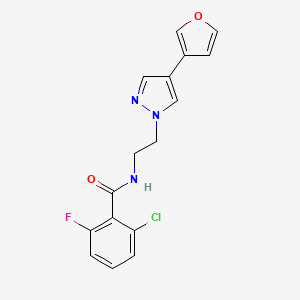 2-chloro-6-fluoro-N-(2-(4-(furan-3-yl)-1H-pyrazol-1-yl)ethyl)benzamide