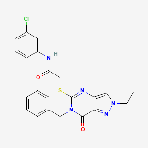 2-((6-benzyl-2-ethyl-7-oxo-6,7-dihydro-2H-pyrazolo[4,3-d]pyrimidin-5-yl)thio)-N-(3-chlorophenyl)acetamide