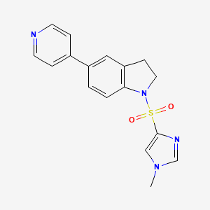 1-((1-methyl-1H-imidazol-4-yl)sulfonyl)-5-(pyridin-4-yl)indoline