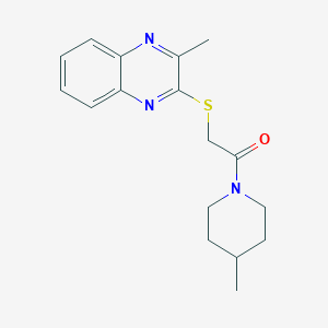 1-(4-Methyl-1-piperidinyl)-2-[(3-methyl-2-quinoxalinyl)thio]ethanone