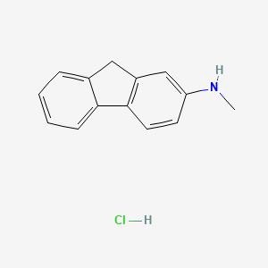 molecular formula C14H14ClN B2861678 N-methyl-9H-fluoren-2-amine hydrochloride CAS No. 73728-53-7