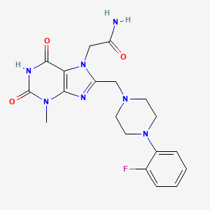 2-[8-[[4-(2-Fluorophenyl)piperazin-1-yl]methyl]-3-methyl-2,6-dioxopurin-7-yl]acetamide