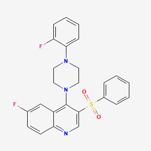 6-Fluoro-4-(4-(2-fluorophenyl)piperazin-1-yl)-3-(phenylsulfonyl)quinoline