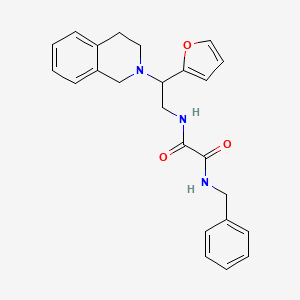 B2861687 N1-benzyl-N2-(2-(3,4-dihydroisoquinolin-2(1H)-yl)-2-(furan-2-yl)ethyl)oxalamide CAS No. 903288-20-0