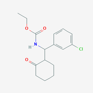 ethyl N-[(3-chlorophenyl)(2-oxocyclohexyl)methyl]carbamate