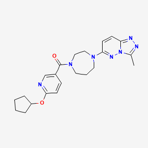 (6-Cyclopentyloxypyridin-3-yl)-[4-(3-methyl-[1,2,4]triazolo[4,3-b]pyridazin-6-yl)-1,4-diazepan-1-yl]methanone