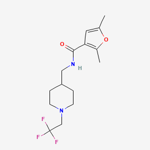 2,5-Dimethyl-N-[[1-(2,2,2-trifluoroethyl)piperidin-4-yl]methyl]furan-3-carboxamide