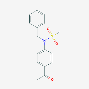 molecular formula C16H17NO3S B028617 N-(4-Acetylphenyl)-N-benzylmethanesulfonamide CAS No. 110698-70-9