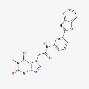 N-(3-(benzo[d]oxazol-2-yl)phenyl)-2-(1,3-dimethyl-2,6-dioxo-2,3-dihydro-1H-purin-7(6H)-yl)acetamide