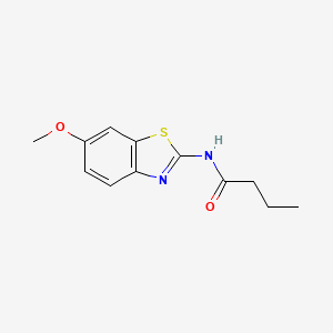 molecular formula C12H14N2O2S B2861703 N-(6-methoxy-1,3-benzothiazol-2-yl)butanamide CAS No. 292065-12-4