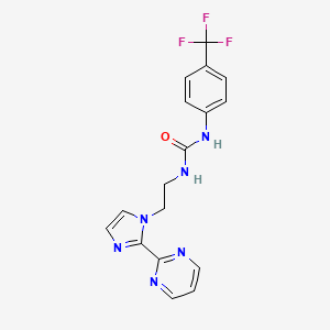 1-(2-(2-(pyrimidin-2-yl)-1H-imidazol-1-yl)ethyl)-3-(4-(trifluoromethyl)phenyl)urea