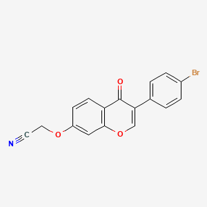 B2861710 2-((3-(4-bromophenyl)-4-oxo-4H-chromen-7-yl)oxy)acetonitrile CAS No. 610764-10-8