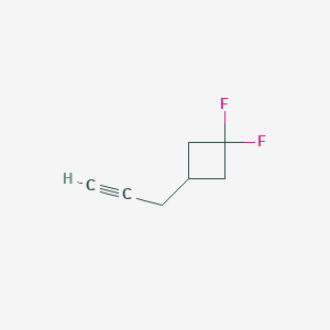 molecular formula C7H8F2 B2861712 1,1-difluoro-3-(prop-2-yn-1-yl)cyclobutane CAS No. 2228641-41-4