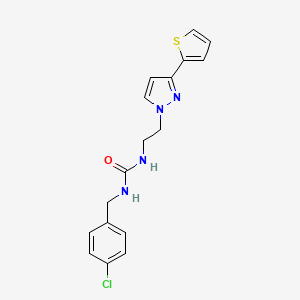 1-(4-chlorobenzyl)-3-(2-(3-(thiophen-2-yl)-1H-pyrazol-1-yl)ethyl)urea