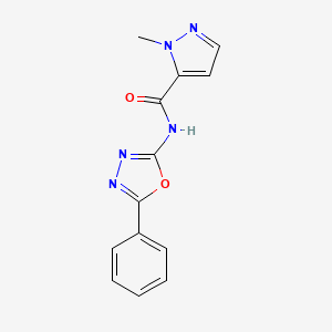 1-methyl-N-(5-phenyl-1,3,4-oxadiazol-2-yl)-1H-pyrazole-5-carboxamide