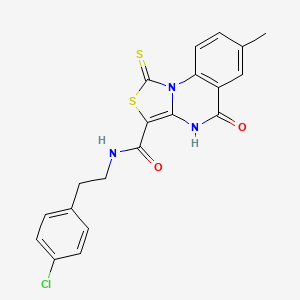 N-(4-chlorophenethyl)-7-methyl-5-oxo-1-thioxo-4,5-dihydro-1H-thiazolo[3,4-a]quinazoline-3-carboxamide