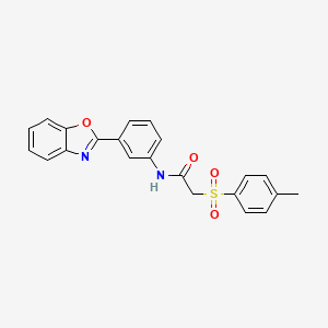 N-(3-(benzo[d]oxazol-2-yl)phenyl)-2-tosylacetamide