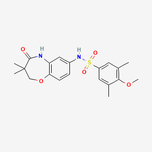 N-(3,3-dimethyl-4-oxo-2,3,4,5-tetrahydrobenzo[b][1,4]oxazepin-7-yl)-4-methoxy-3,5-dimethylbenzenesulfonamide