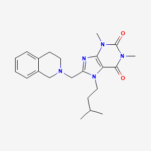 8-(3,4-dihydro-1H-isoquinolin-2-ylmethyl)-1,3-dimethyl-7-(3-methylbutyl)purine-2,6-dione