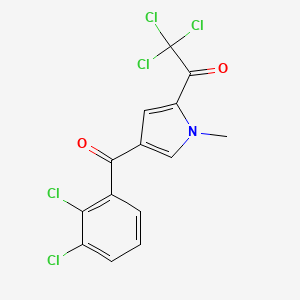 molecular formula C14H8Cl5NO2 B2861747 2,2,2-三氯-1-[4-(2,3-二氯苯甲酰)-1-甲基-1H-吡咯-2-基]-1-乙酮 CAS No. 338753-03-0