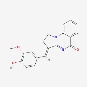 (E)-3-(4-hydroxy-3-methoxybenzylidene)-2,3-dihydropyrrolo[1,2-a]quinazolin-5(1H)-one