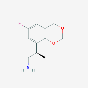 molecular formula C11H14FNO2 B2861751 (2R)-2-(6-Fluoro-4H-1,3-benzodioxin-8-yl)propan-1-amine CAS No. 2248187-55-3