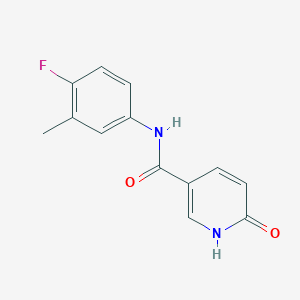 molecular formula C13H11FN2O2 B2861753 N-(4-fluoro-3-methylphenyl)-6-oxo-1,6-dihydropyridine-3-carboxamide CAS No. 1273773-44-6