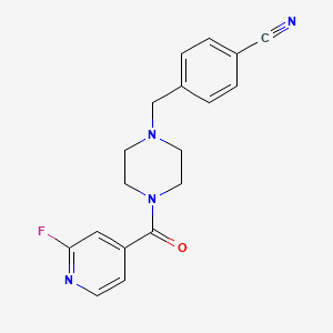 4-{[4-(2-Fluoropyridine-4-carbonyl)piperazin-1-yl]methyl}benzonitrile