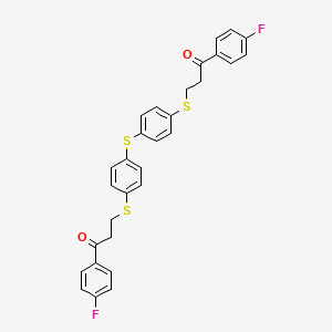 1-(4-Fluorophenyl)-3-({4-[(4-{[3-(4-fluorophenyl)-3-oxopropyl]sulfanyl}phenyl)sulfanyl]phenyl}sulfanyl)-1-propanone