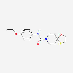 molecular formula C16H22N2O3S B2861762 N-(4-ethoxyphenyl)-1-oxa-4-thia-8-azaspiro[4.5]decane-8-carboxamide CAS No. 1351613-66-5