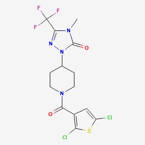 1-(1-(2,5-dichlorothiophene-3-carbonyl)piperidin-4-yl)-4-methyl-3-(trifluoromethyl)-1H-1,2,4-triazol-5(4H)-one
