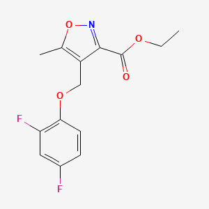 molecular formula C14H13F2NO4 B2861766 Ethyl 4-((2,4-difluorophenoxy)methyl)-5-methylisoxazole-3-carboxylate CAS No. 938022-06-1