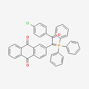 molecular formula C40H26ClO3P B2861772 2-(2-(4-Chlorophenyl)-2-oxo-1-(triphenylphosphoranylidene)ethyl)anthracene-9,10-dione CAS No. 130049-23-9