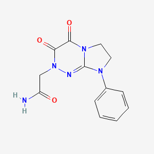 molecular formula C13H13N5O3 B2861781 2-(3,4-dioxo-8-phenyl-3,4,7,8-tetrahydroimidazo[2,1-c][1,2,4]triazin-2(6H)-yl)acetamide CAS No. 941886-95-9