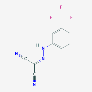 molecular formula C10H5F3N4 B2861793 2-[[3-(Trifluoromethyl)phenyl]hydrazinylidene]propanedinitrile CAS No. 3720-41-0