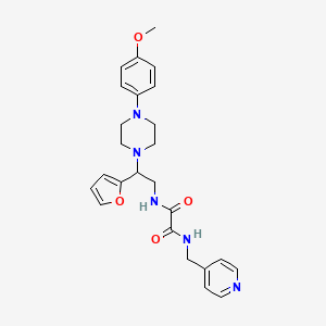 molecular formula C25H29N5O4 B2861795 N-[2-(furan-2-yl)-2-[4-(4-methoxyphenyl)piperazin-1-yl]ethyl]-N'-[(pyridin-4-yl)methyl]ethanediamide CAS No. 877634-18-9