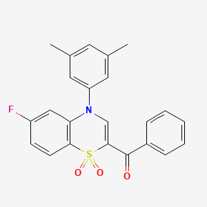 [4-(3,5-dimethylphenyl)-6-fluoro-1,1-dioxido-4H-1,4-benzothiazin-2-yl](phenyl)methanone