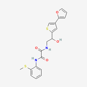 molecular formula C19H18N2O4S2 B2861809 N-{2-[4-(furan-2-yl)thiophen-2-yl]-2-hydroxyethyl}-N'-[2-(methylsulfanyl)phenyl]ethanediamide CAS No. 2320544-18-9