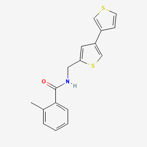 N-({[3,3'-bithiophene]-5-yl}methyl)-2-methylbenzamide