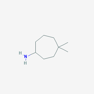 molecular formula C9H19N B2861840 4,4-Dimethylcycloheptan-1-amine CAS No. 833454-19-6