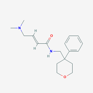 (E)-4-(Dimethylamino)-N-[(4-phenyloxan-4-yl)methyl]but-2-enamide