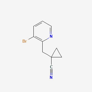 molecular formula C10H9BrN2 B2861848 1-[(3-Bromopyridin-2-yl)methyl]cyclopropane-1-carbonitrile CAS No. 1880699-96-6