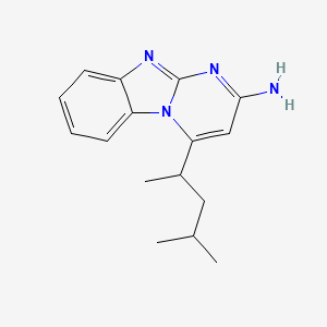 molecular formula C16H20N4 B2861850 4-(1,3-Dimethylbutyl)pyrimido[1,2-a][1,3]benzimidazol-2-amine CAS No. 254106-41-7
