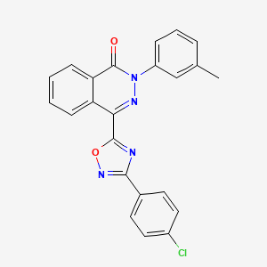 molecular formula C23H15ClN4O2 B2861856 4-[3-(4-chlorophenyl)-1,2,4-oxadiazol-5-yl]-2-(3-methylphenyl)phthalazin-1(2H)-one CAS No. 1291834-69-9