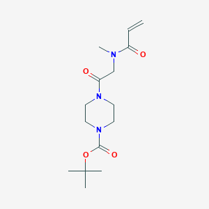 molecular formula C15H25N3O4 B2861868 Tert-butyl 4-[2-[methyl(prop-2-enoyl)amino]acetyl]piperazine-1-carboxylate CAS No. 2361896-04-8