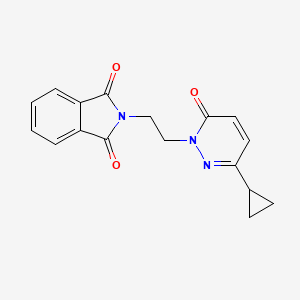 molecular formula C17H15N3O3 B2861872 2-[2-(3-cyclopropyl-6-oxo-1,6-dihydropyridazin-1-yl)ethyl]-2,3-dihydro-1H-isoindole-1,3-dione CAS No. 2380059-57-2